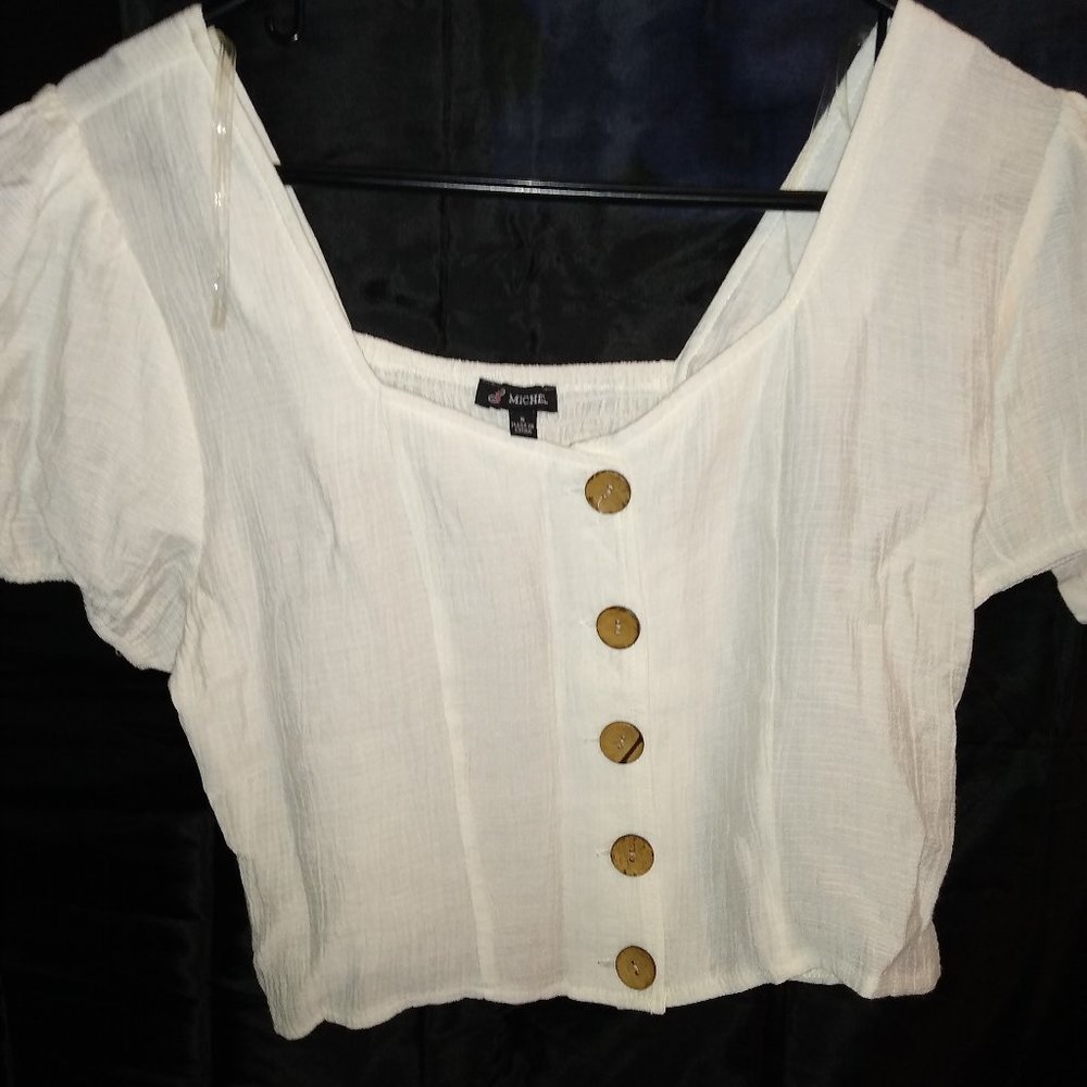 Michel Small Button-up Crop top